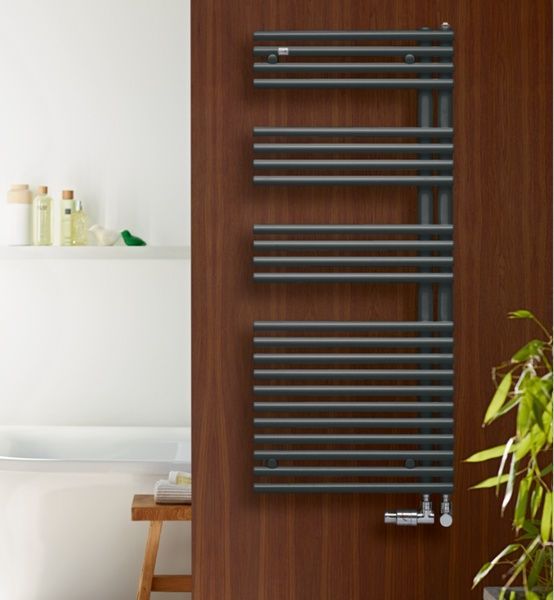 Рушникосушка Zehnder Forma Asym антрацит, ліва 1161х496 Zehnder  Forma Asym антрацит, ліва 1161х496 фото