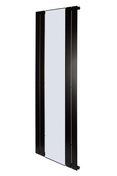 Дизайнерский радиатор Betatherm Mirror 1 1800x609 з дзеркалом, нижнее подключение черный Betatherm Mirror 1 H-1800 мм, L-609 мм, з дзеркалом, нижнє  чорний фото