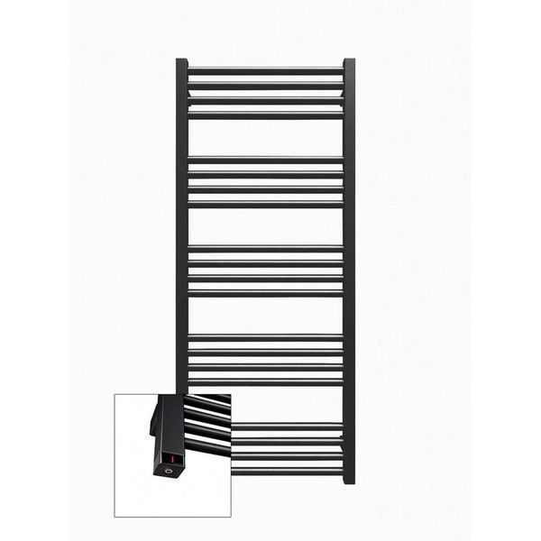 Електрична рушникосушка Terma Fiona One 900х430 чорна (зліва, в розетку) Terma Fiona One 900х430 чорна (зліва, в розетку) фото